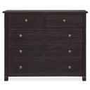 Driftwood Five-Drawer Chest In Burnt Timber