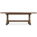 Driftwood Rectangle Dining Table with Two 20 Inch Leaves In Medium Wood
