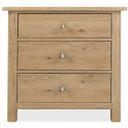 Driftwood Three-Drawer Nightstand In Light Wood
