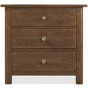 Driftwood Three-Drawer Nightstand In Medium Wood