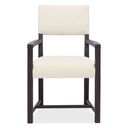 Driftwood Upholstered Arm Chair In Beige and Burnt Timber