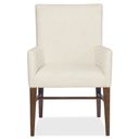 Driftwood Upholstered Arm Chair In Beige and Medium Wood