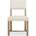 Driftwood Upholstered Side Chair In Beige and Light Wood