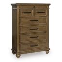 Drojan Seven Drawer Chest In Medium Brown