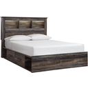 The appearance of Drystan Multi Queen Bookcase Panel Bed with Side Storage designed by Signature Design by Ashley in the transitional interior design. This multi piece of furniture was selected by 1StopBedrooms from Drystan Collection to add a touch of cosiness and style into your home. Sku: B211-65;B211-54;B211-160;B100-13. Bed Type: Panel Bed. Material: Wood. Bed Size: Queen.