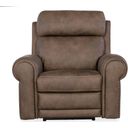 The appearance of Duncan Power Recliner with Power Headrest and Lumbar In Dark Brown designed by Hooker in the traditional interior design. This dark brown piece of furniture was selected by 1StopBedrooms from SS Collection to add a touch of cosiness and style into your home. Sku: SS635-PHZL1-088. Material: Leather.