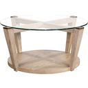 Dunes Round Cocktail Table In Bleached Oak