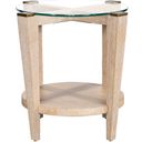 Dunes Round End Table In Bleached Oak