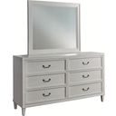 The appearance of Dunescape Dresser In White designed by American Woodcrafters in the transitional interior design. This white piece of furniture  was selected by 1StopBedrooms from Dunescape Collection to add a touch of cosiness and style into your home. Sku: 1210-260. Material: Mahogany.