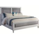 The appearance of Dunescape Queen Upholstered Bed In White designed by American Woodcrafters in the transitional interior design. This white piece of furniture  was selected by 1StopBedrooms from Dunescape Collection to add a touch of cosiness and style into your home. Sku: 1210-980;1210-984;1210-880. Bed Size: Queen. Material: Mahogany. Bed Type: Upholstered Bed.