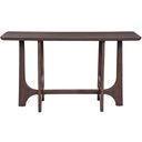The appearance of Dunnigan Rectangle Console In Antique Brown Oak designed by Bassett Mirror Company in the modern / contemporary interior design. This antique brown piece of furniture  was selected by 1StopBedrooms from Dunnigan Collection to add a touch of cosiness and style into your home. Sku: 7099-LR-401. Material: Wood.