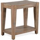 The appearance of Durango Chair Side Table In Light Brown designed by Sunny Designs in the coastal interior design. This weathered brown piece of furniture  was selected by 1StopBedrooms from Durango Collection to add a touch of cosiness and style into your home. Sku: 3162WB-CS. Material: Solid Wood.