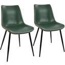The appearance of Durango Industrial Dining Chair In Black With Green Vintage Faux Leather - Set Of 2 designed by Lumisource in the industrial interior design. This green piece of furniture was selected by 1StopBedrooms from Durango Collection to add a touch of cosiness and style into your home. Sku: DC-DRNG BK+GN2. Material: Metal.