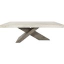 The appearance of Durant Coffee Table In Distressed Gray and Antique White designed by Classic Home in the transitional interior design. This distressed gray and antique white piece of furniture  was selected by 1StopBedrooms from Durant Collection to add a touch of cosiness and style into your home. Sku: 51030948. Material: Reclaimed Pine.