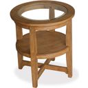 The appearance of Durant Shelf End Table In Honey Brown designed by Magnussen in the transitional interior design. This honey brown piece of furniture was selected by 1StopBedrooms from Durant Collection to add a touch of cosiness and style into your home. Sku: T5814-02. Material: Oak Veneer.