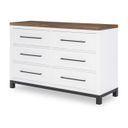 The appearance of Dutton 6 Drawer Dresser In Natural White designed by Legacy Classic in the country / farmhouse interior design. This natural white piece of furniture  was selected by 1StopBedrooms from Dutton Collection to add a touch of cosiness and style into your home. Sku: 1568-1100. Material: Hardwood.