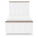 Dutton Complete Twin Panel Bed In Natural White and Aged Black