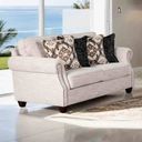 The appearance of Earley Loveseat In Light Gray designed by Furniture of America in the transitional interior design. This light gray piece of furniture was selected by 1StopBedrooms from Earley Collection to add a touch of cosiness and style into your home. Sku: FM61009WH-LV. Material: Fabric.