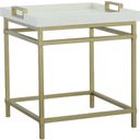 The appearance of East Camden End Table In Pearl designed by Fairfield Chair in the modern / contemporary interior design. This pearl piece of furniture  was selected by 1StopBedrooms from East Camden Collection to add a touch of cosiness and style into your home. Sku: 8098-ET. Material: Metal.