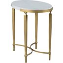The appearance of East Camden Oval End Table In Pearl designed by Fairfield Chair in the modern / contemporary interior design. This pearl piece of furniture  was selected by 1StopBedrooms from East Camden Collection to add a touch of cosiness and style into your home. Sku: 8098-47. Material: Metal.