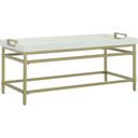 The appearance of East Camden Rectangular Cocktail Table In Pearl designed by Fairfield Chair in the modern / contemporary interior design. This pearl piece of furniture  was selected by 1StopBedrooms from East Camden Collection to add a touch of cosiness and style into your home. Sku: 8098-93. Material: Metal.