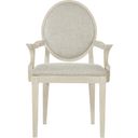 The appearance of East Hampton Oval Back Arm Chair designed by Bernhardt in the modern / contemporary interior design. This cerused linen piece of furniture was selected by 1StopBedrooms from East Hampton Collection to add a touch of cosiness and style into your home. Sku: 395562. Material: Fabric.