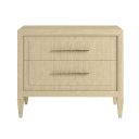 Eave 2 Drawer Nightstand In Sundrenched Oak and Natural Oak