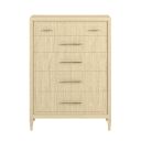 Eave 5 Drawer Chest In Sundrenched Oak and Natural Oak