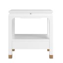 Eave Bedside Table In White