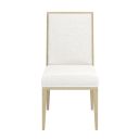 The appearance of Eave Upholstered Side Chair Set of 2 In Sundrenched Oak and White designed by A.R.T. in the traditional interior design. This sundrenched oak/white piece of furniture  was selected by 1StopBedrooms from Eave Collection to add a touch of cosiness and style into your home. Sku: 436206-1825. Material: Parawood.