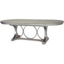 The appearance of Eclipse Oval Dining Table In Moonlight designed by Michael Amini in the modern / contemporary interior design. This moonlight piece of furniture was selected by 1StopBedrooms from Eclipse Collection to add a touch of cosiness and style into your home. Sku: KI-ECLP000B-135;KI-ECLP000T-135. Table Top Shape: Oval. Material: Rubberwood. Size: 44" x 100".