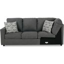 The appearance of Edenfield LAF Sofa with Corner Wedge In Charcoal designed by Signature Design by Ashley in the modern / contemporary interior design. This charcoal piece of furniture  was selected by 1StopBedrooms from Edenfield Collection to add a touch of cosiness and style into your home. Sku: 2900348. Material: Fabric.