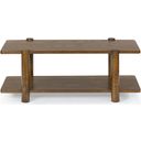 The appearance of Edisyn 2 Shelf Wood Coffee Table In Medium Oak designed by Safavieh Couture in the modern / contemporary interior design. This medium oak piece of furniture  was selected by 1StopBedrooms from Edisyn Collection to add a touch of cosiness and style into your home. Sku: SFV2177C. Material: Rubberwood.