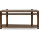 The appearance of Edisyn 3 Shelf Wood Console Table In Medium Oak designed by Safavieh Couture in the modern / contemporary interior design. This medium oak piece of furniture  was selected by 1StopBedrooms from Edisyn Collection to add a touch of cosiness and style into your home. Sku: SFV2178C. Material: Rubberwood.