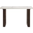 Edwyn Sofa Table with Natrual Marble Top In Espresso and Natural