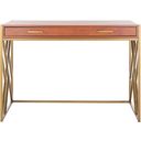 The appearance of Elaine Natural and Gold 1 Drawer Desk designed by Safavieh in the modern / contemporary interior design. This gold piece of furniture was selected by 1StopBedrooms from Elaine Collection to add a touch of cosiness and style into your home. Sku: DSK2201C. Material: Steel.