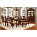 The appearance of Elana Dining Table With 18 Inch Butterfly Leaf In Brown Cherry designed by Furniture of America in the traditional interior design. This brown cherry piece of furniture  was selected by 1StopBedrooms from Elana Collection to add a touch of cosiness and style into your home. Sku: CM3212T-1;CM3212T-2. Material: Wood. Table Top Shape: Rectangular. Size: 89" x 42".