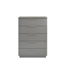 The appearance of Elara Chest In Gray designed by Galaxy Home Furnishings in the modern / contemporary interior design. This gray piece of furniture was selected by 1StopBedrooms from Elara Collection to add a touch of cosiness and style into your home. Sku: 601955557528. Material: Solid Wood.