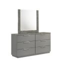 The appearance of Elara Dresser In Gray designed by Galaxy Home Furnishings in the modern / contemporary interior design. This gray piece of furniture was selected by 1StopBedrooms from Elara Collection to add a touch of cosiness and style into your home. Sku: 601955557498. Material: Solid Wood.