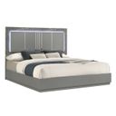 The appearance of Elara Queen Panel Bed In Gray designed by Galaxy Home Furnishings in the modern / contemporary interior design. This gray piece of furniture was selected by 1StopBedrooms from Elara Collection to add a touch of cosiness and style into your home. Sku: 601955557535;601955557535-2. Bed Type: Panel Bed. Bed Size: Queen. Material: Solid Wood.