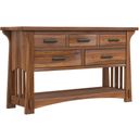 The appearance of Eldora Sofa Table In Saddle Brown designed by A-America in the modern / contemporary interior design. This saddle brown piece of furniture was selected by 1StopBedrooms from Eldora Collection to add a touch of cosiness and style into your home. Sku: ELDSB7210. Material: Mahogany.