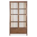 Eleana Display Cabinet In Walnut and Beige