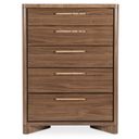Eleana Five Drawer Chest In Walnut