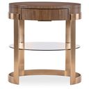 Eleana Oval Nightstand In Walnut