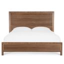Eleana Queen Panel Bed In Walnut and Bronze