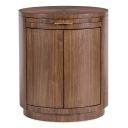 Eleana Round Nightstand In Walnut