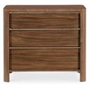 Eleana Three Drawer Nightstand In Walnut