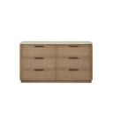 The appearance of Elements Dresser With Rope Drawer Fronts In Toffee designed by Bernell in the transitional interior design. This toffee piece of furniture  was selected by 1StopBedrooms from Elements Collection to add a touch of cosiness and style into your home. Sku: 3262-131. Material: Oak Veneer.