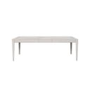 The appearance of Elements Leg Table With Metal Inlay In Vanilla designed by Bernell in the transitional interior design. This vanilla piece of furniture was selected by 1StopBedrooms from Elements Collection to add a touch of cosiness and style into your home. Sku: 3062-503. Table Top Shape: Rectangular. Size: 40" x 90". Material: Oak Veneer.