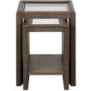 The appearance of Elements Nesting Table In Cocoa designed by Bernell in the transitional interior design. This cocoa piece of furniture was selected by 1StopBedrooms from Elements Collection to add a touch of cosiness and style into your home. Sku: 3162-007. Material: Oak Veneer.